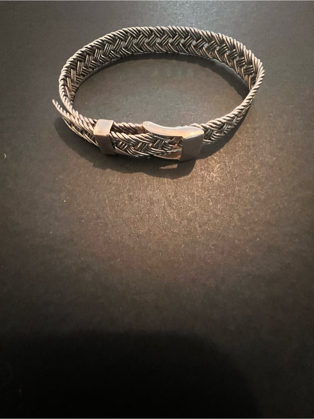 Vintage 925 Braided Belt Bracelet Adjustable